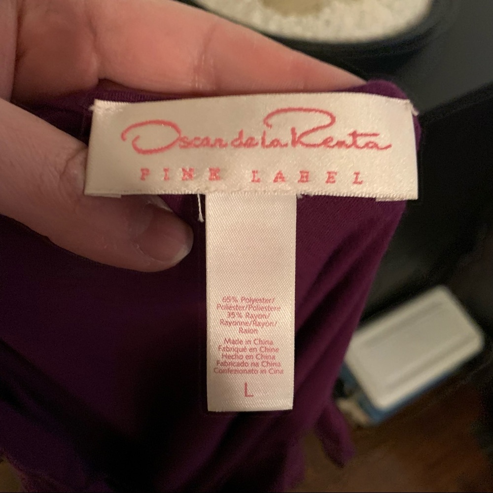 Oscar de la Renta Fine Label - Purple Ruffled Blouse - Picture 3 of 3
